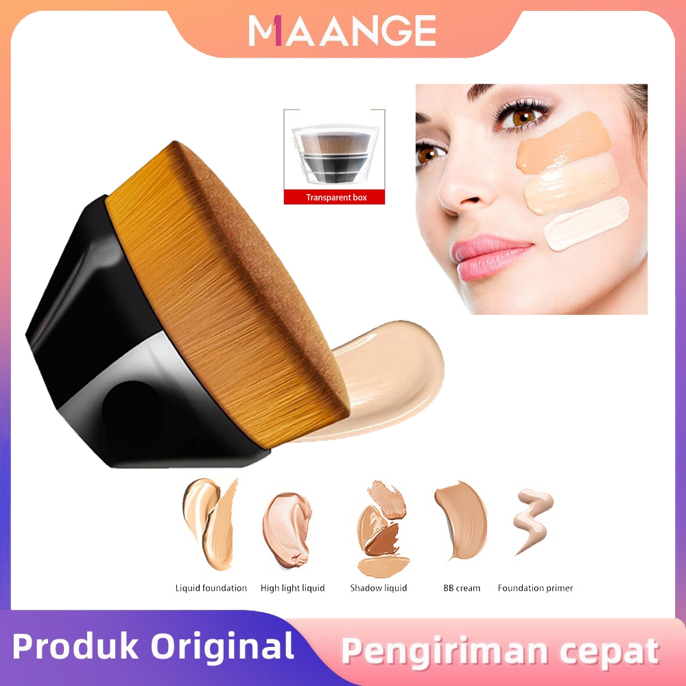 MAANGE Foundation Brush Kuas Bergagang Pendek Melukis Kuas Bedak Profesional 1293