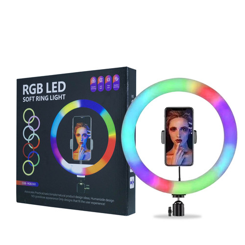 Paket Ringlight RGB 26cm + Tripod 2.1M