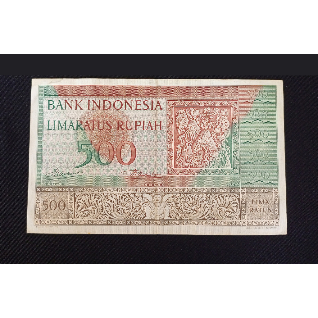 UANG KERTAS JAMAN DULU 500 RUPIAH SERI BUDAYA 1952
