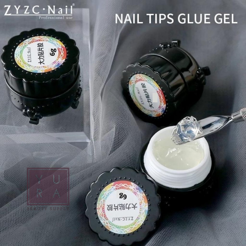 ZYZC Acrylic Gel Glue/ NAIL TIP GLUE FOR NAIL EXTENSION 6G/ PVC Clear Gel ( Non Stick Multifunction Gel )