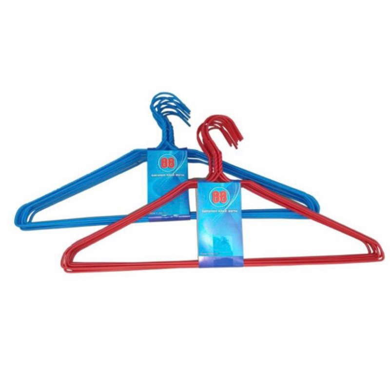 Hanger Kawat Warna Gantungan Baju Stainless Hanger Stainless 10pcs