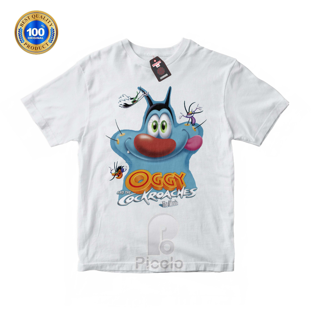 (FREE NAMA) BAJU KAOS ATASAN ANAK MOTIF KARAKTER ANIMASI OGGY AND THE COCKROACHES UNISEX Bahan COTTUN