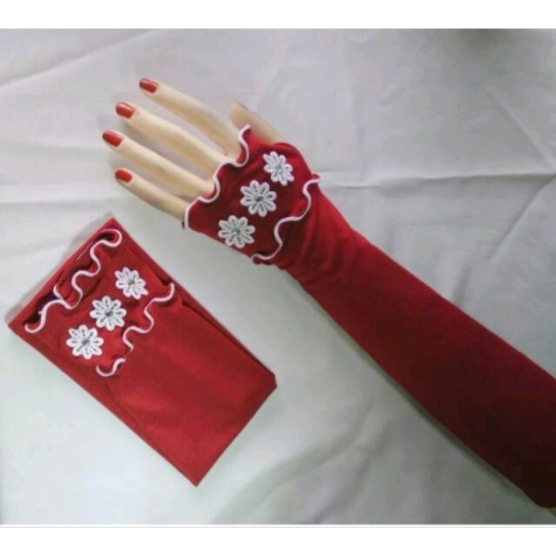 handsock curly jempol flower putih