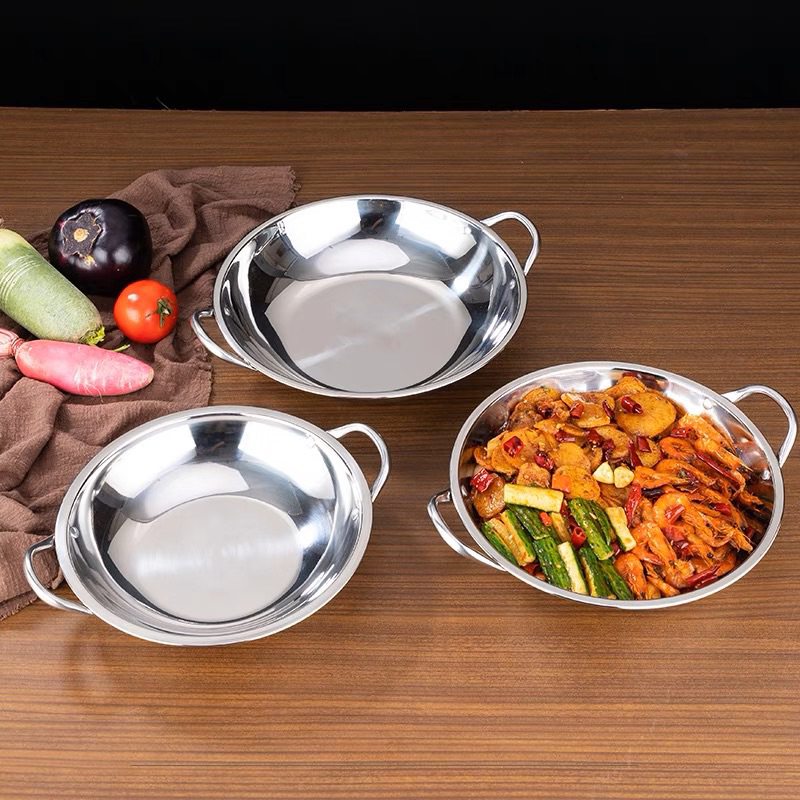 Wajan kuali Mini Stainless - Wajan Penggorengan Kuali Mini - Wajan Mini Hiqh Quality - Restoran Wajan