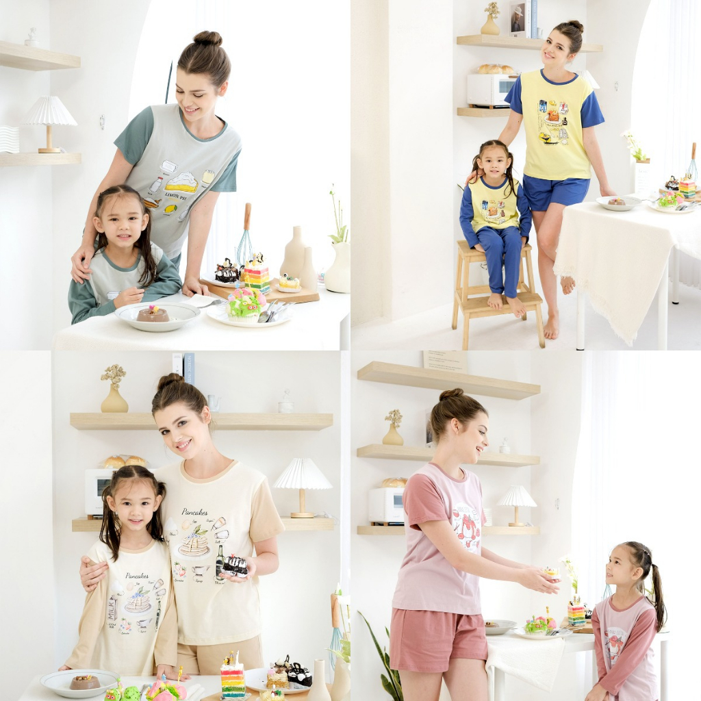 Cielyn - Cammy T-shirt Set - Couple Kids - Cotton Combed - Patisserie- Set Wanita