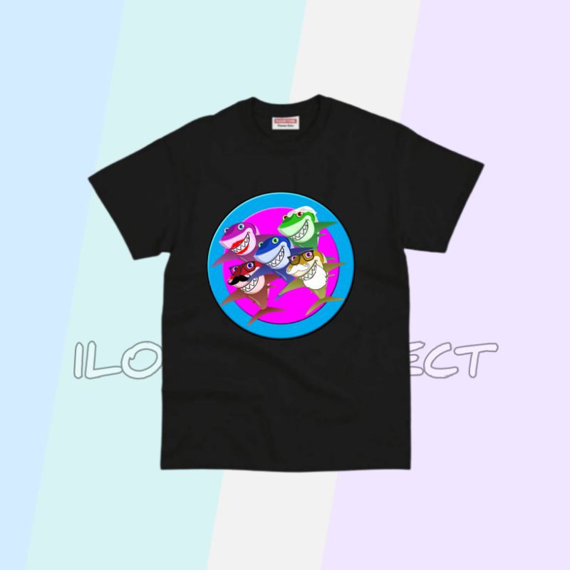 BABY SHARK Baju Anak Kaos Atasan Anak Custom Gambar Baby Shark Unisex Free Nama Bahan Premium