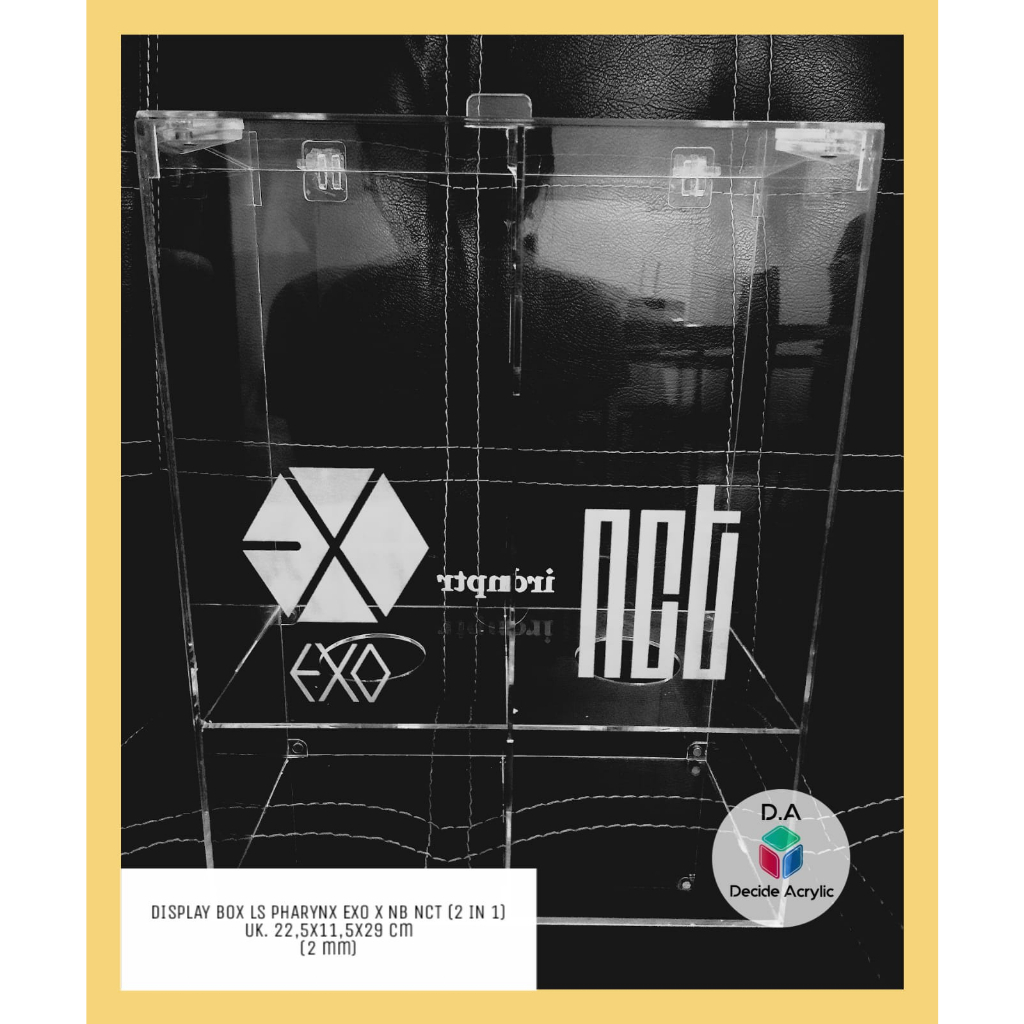 Decide Acrylic Akrilik Kotak Box Display Lightstick Pharynx EXO EXO-L EXOL Neobong NCT NCTZen NCTU