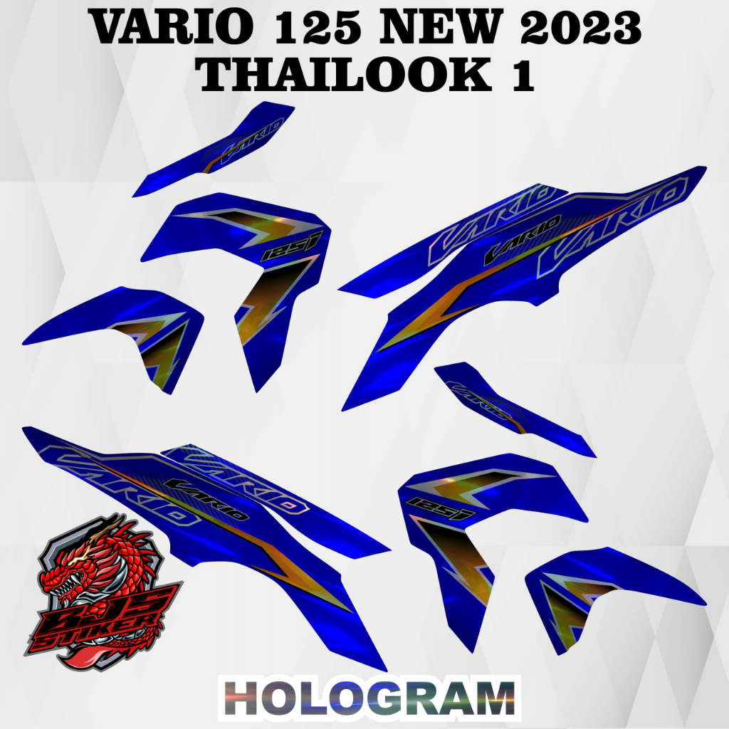 Striping VARIO 125 NEW 2023 - Stiker Decal HOLOGRAM MIRROR CHROME VARIO 125 NEW 2023 T1