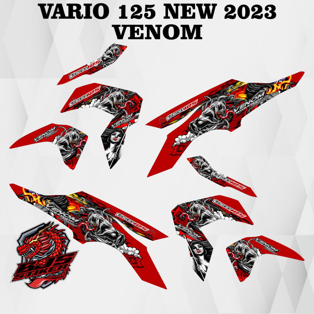 Striping VARIO 125 NEW 2023 - Stiker Decal VARIO 125 NEW 2023 VENOM