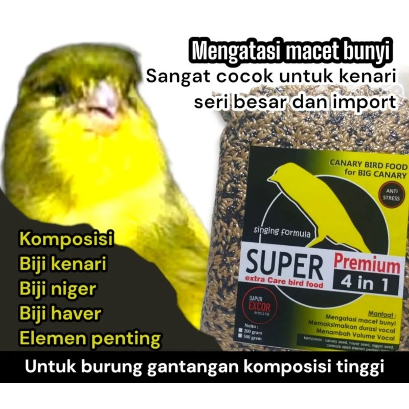 Pakan Kenari Macet Bunyi Super Premium exCor - 500gram