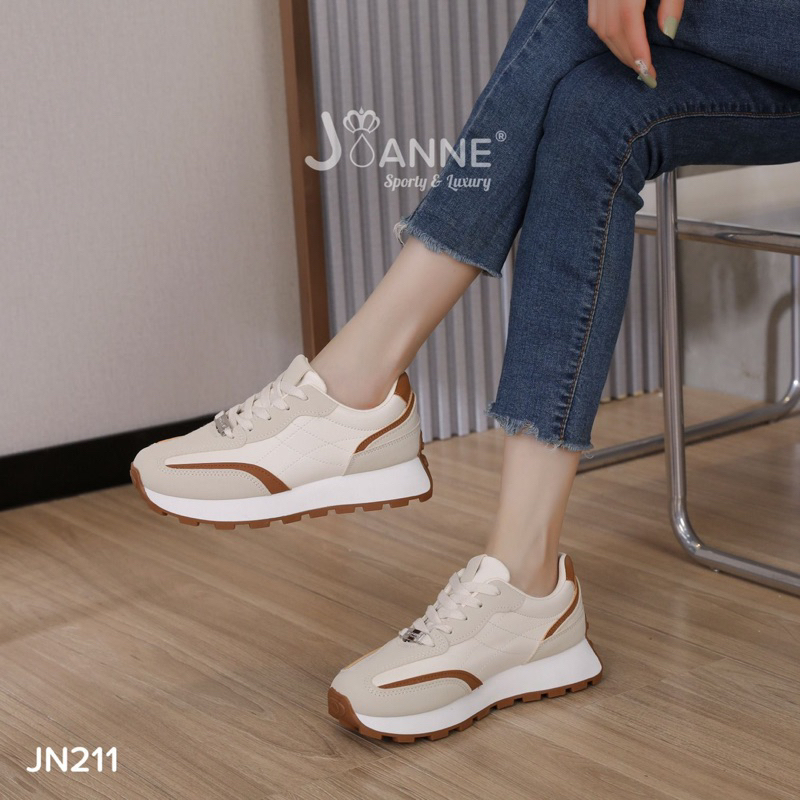 JOANNE Leather Sport Sneakers Shoes JN211 [ORIGINAL BRAND]