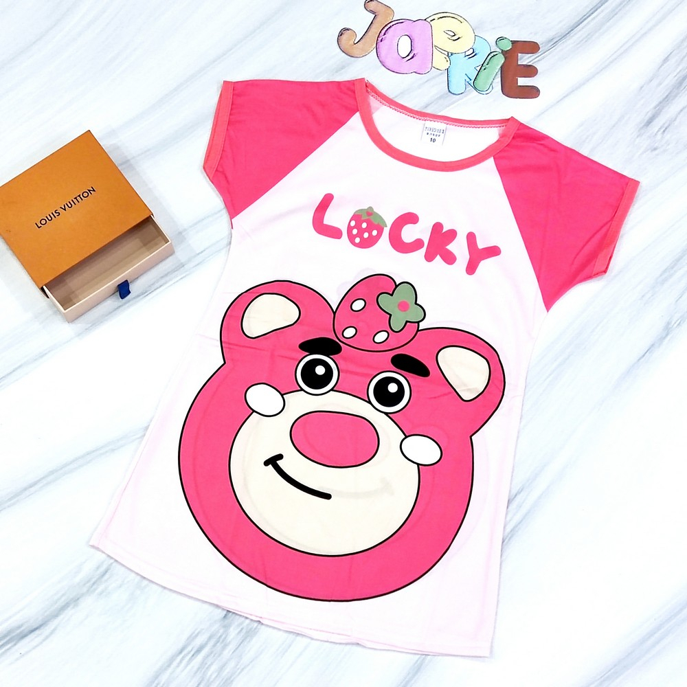 JAERIE Daster Anak / Dress Anak / Piyama Anak / Baju Tidur Anak Perempuan Karakter Import Bahan Katu