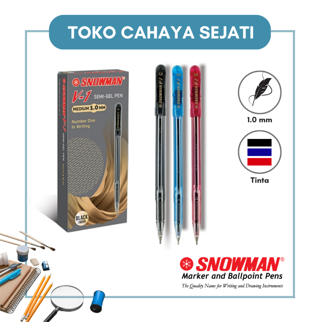 

Pulpen / Pen / Pena / Ballpoint - Snowman V1 1.0 mm (1 pcs)