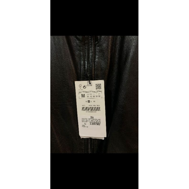 Jaket Kulit Zara Boxyfit Real Leather Original BNWT