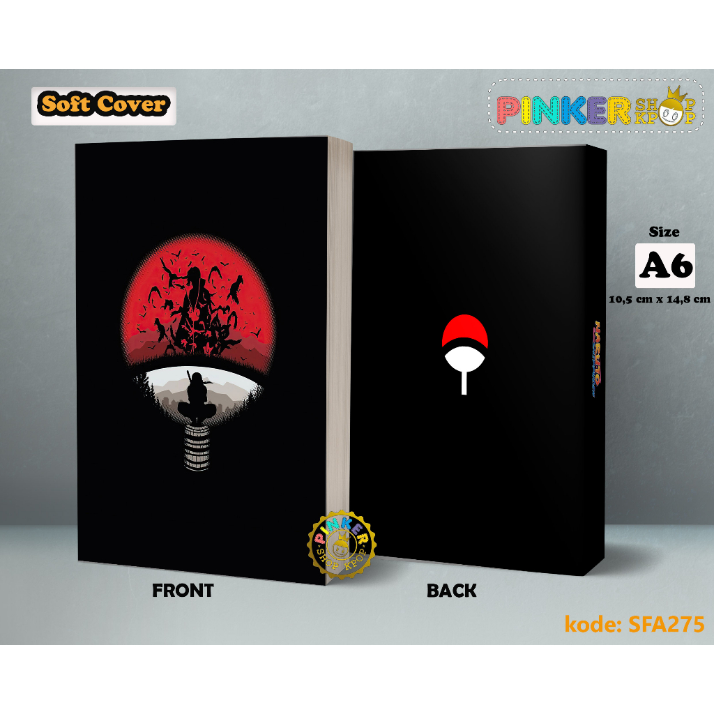 

(SFA275)Pocket Note Anime Naruto Uchiha Clan Softcover A6/A5 Buku Tulis catatan Notes Agenda Planner Jurnal