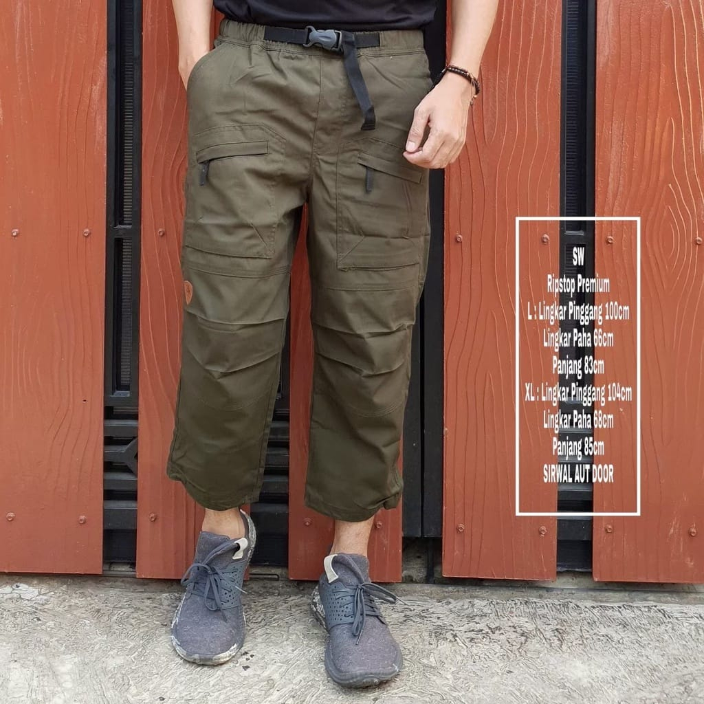 Sirwal Outdoor Tactical Cargo  Ukuran S M L XL XXL Celana Cingkrang Pangsi Jumbo Ikhwan Muslim Dewas