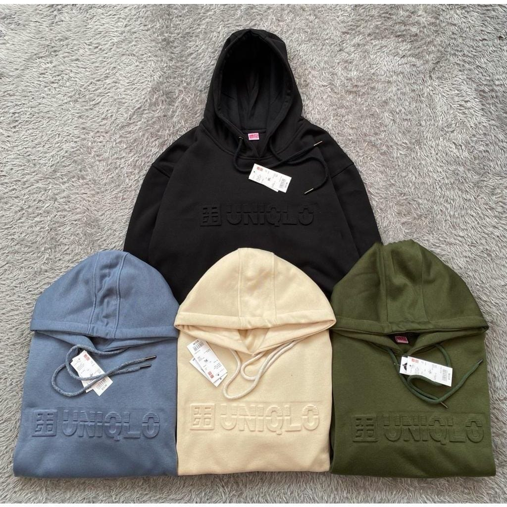 [COD] Jaket Hoodie UNIQLO-Sweater Hoodie UNIQLO Texs Bordir Embosed 3D Original Distro Untuk Pria Da