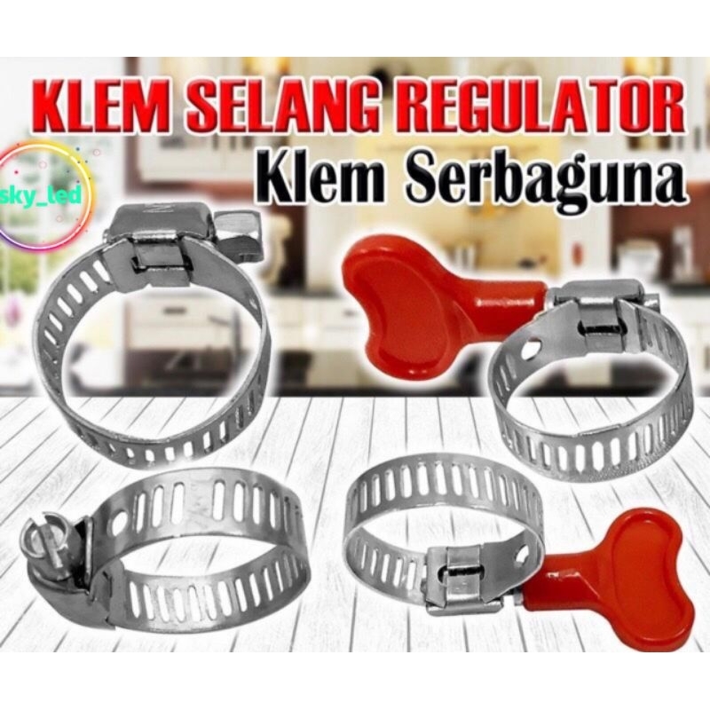 STAINLESS KLEM SELANG KUPING UK 3/4&quot; 7/8&quot; KLEM SELANG GAS ELPIJI / AIR / REGULATOR KOMPOR / KUALITAS