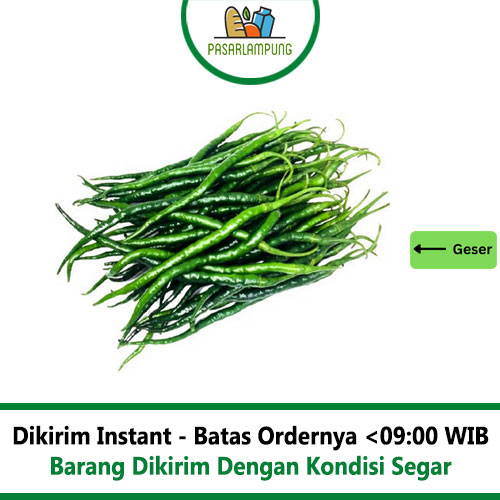 

Cabe Hijau Keriting Segar Per 250 Gram Pasar Lampung