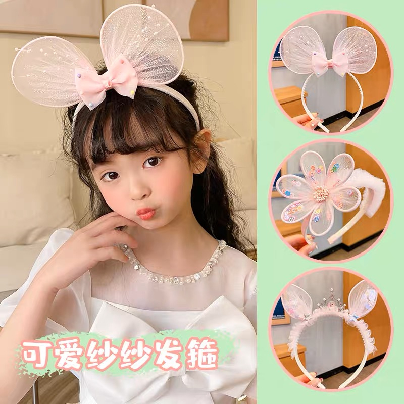 Bando Cute Karakter Bunny &amp; Kucing Anak Perempuan Impor Premium