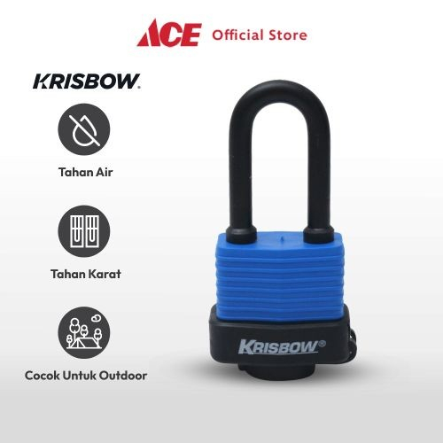 Krisbow Kunci Gembok Pagar Tahan Air 40mm Waterproof Padlock Long Beam