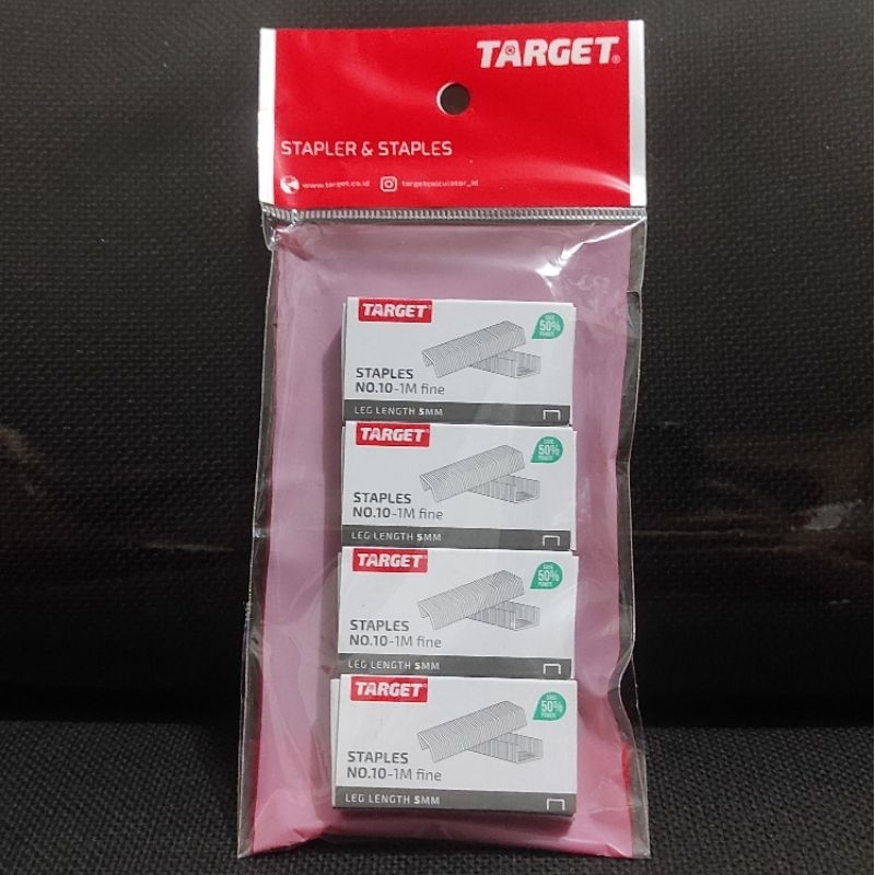 

1 Pack 4 Pcs Isi Staples Stapler Jepretan Kecil Target NO 10 Original