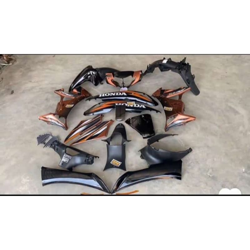 COVER BODI SET SUPRA X 125 LAMA SUPRA 125 OLD CW COKLAT HITAM