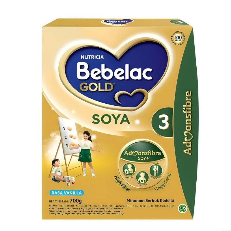 Bebelac gold Soya 3 susu pertumbuhan anak 1-3 tahun vanila 700 g