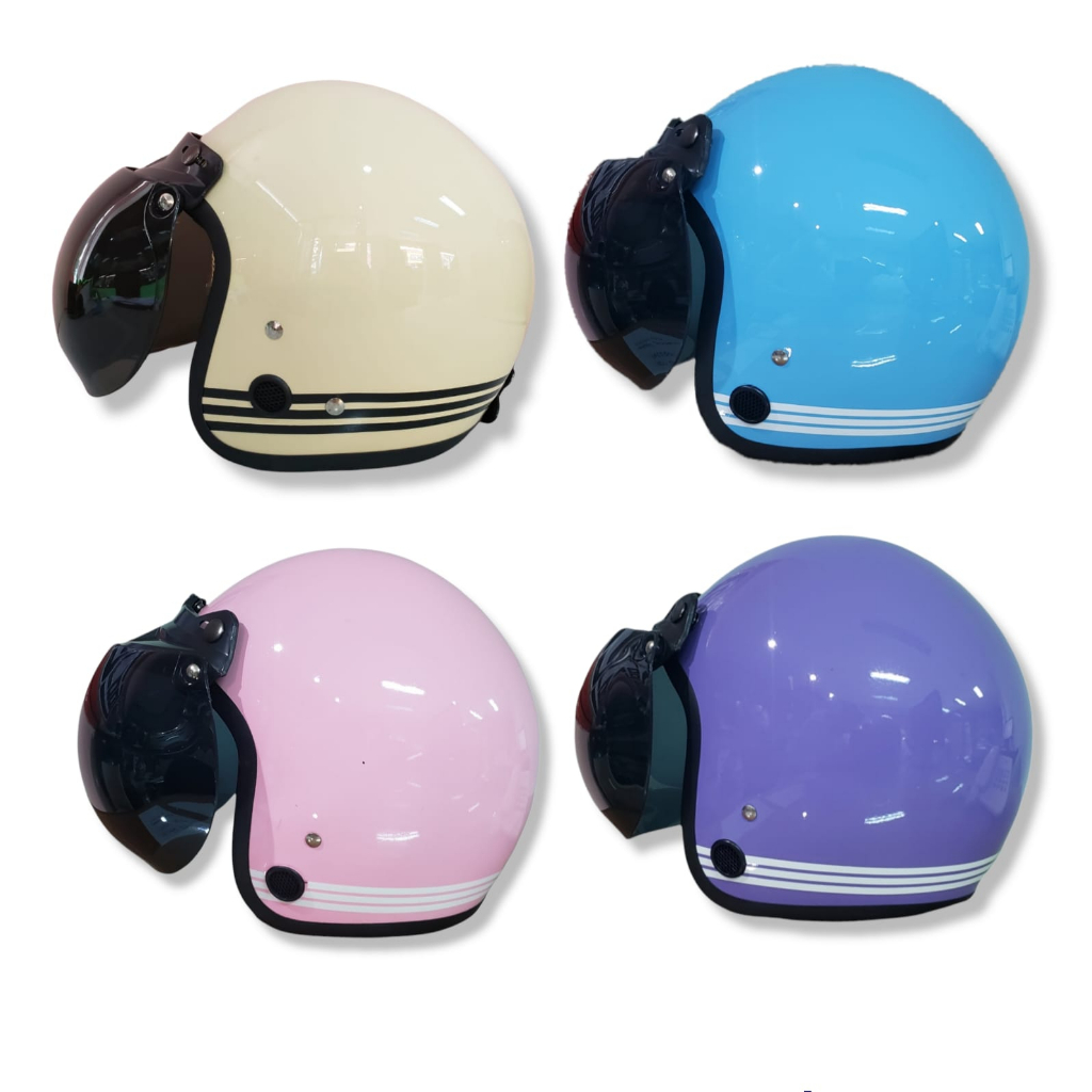 HELM BOGO ANT MOTIF LINE + KACA HELM