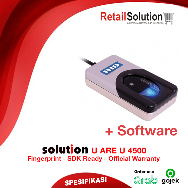 Mesin Sidik Jari Fingerprint USB - Solution U ARE U 4500 + Software