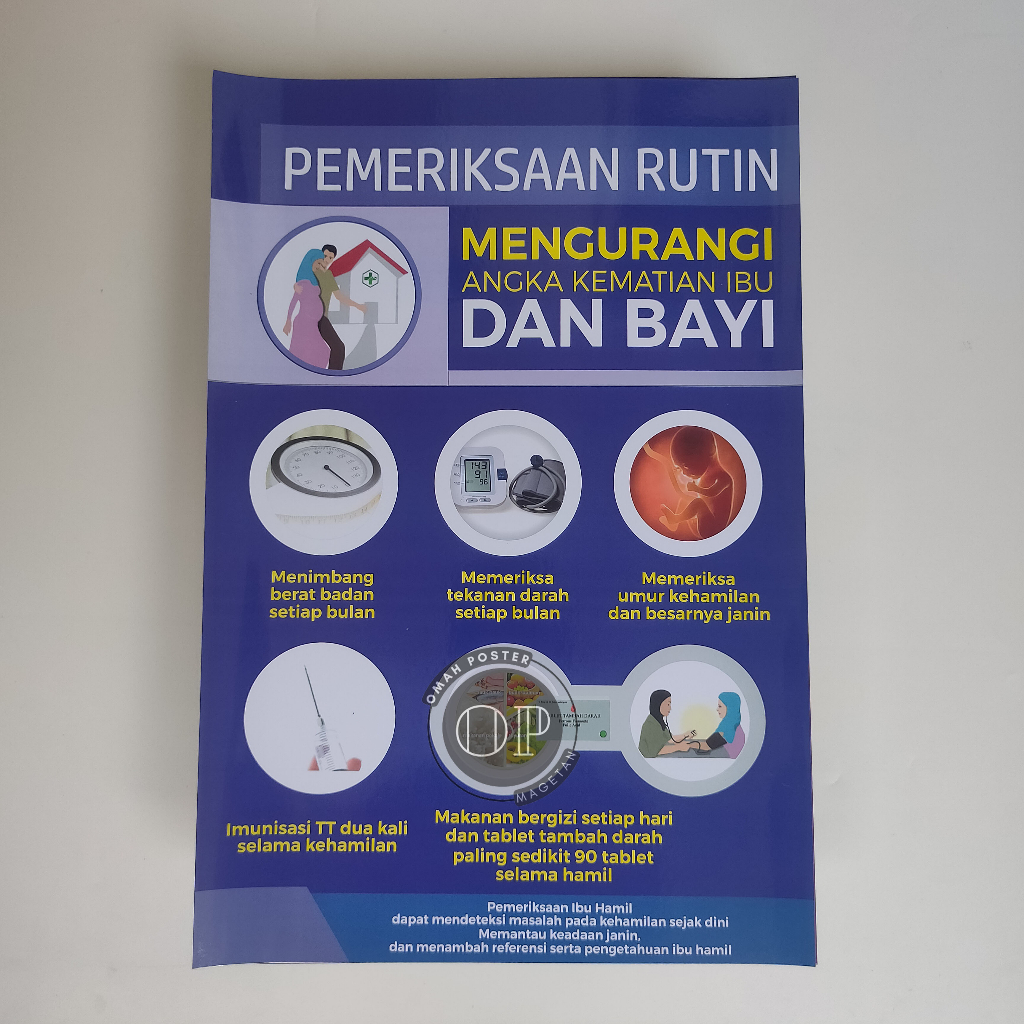 Poster Kesehatan - Poster Pemeriksaan Ibu Hamil Versi Baru - Poster Kebidanan - Poster Ibu Hamil