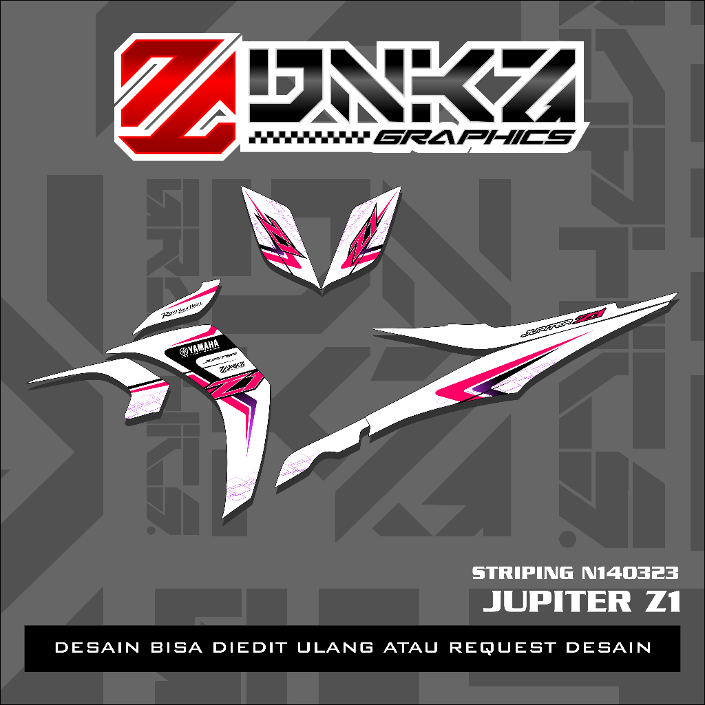 Stiker Jupiter Z1 Lagenda 115Z Jupiter RC Decal Striping Jupiter Z1 Premium Racing STN140323 DNKZ
