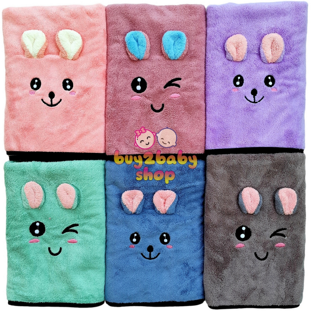 Handuk mandi bayi bahan halus dan lembut motif karakter lucu 100 x 50 cm 1 PCS