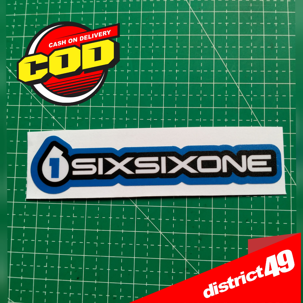 Stiker Print Cut SIXSIXONE Laminasi Glossy bahan tebal anti air untuk motor mobil helm dll