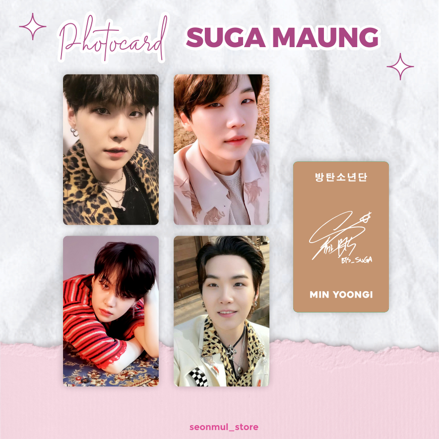 TERMURAH!! PHOTOCARD PC BTS SUGA MAUNG / PHOTOCARD PC BTS SUGA LOVE YOURSELF / PHOTOCARD PC BTS SUGA MAUNG / BTS SUGA MAUNG