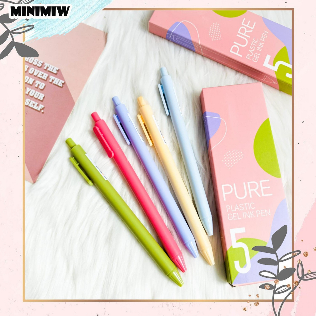 SET PULPEN CETEK MAKARON V2 ISI 5 PCS MACAROON MACARON ALAT TULIS BOLPOIN PLANET UNIK IMUT MURAH PEN GEL WARNA WARNI PENA UNIK LUCU MURAH