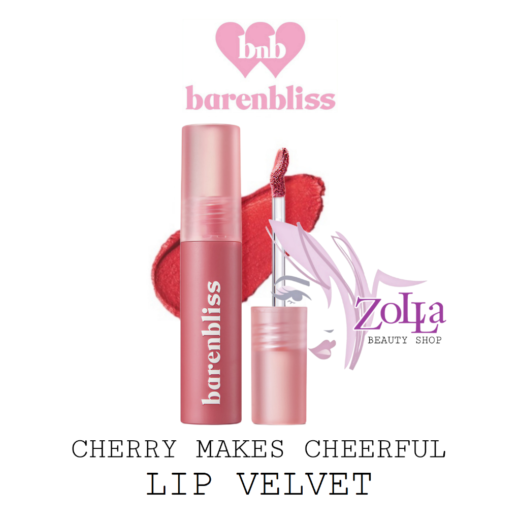 BNB BARENBLISS CHERRY MAKES CHEERFUL LIP VELVET - BPOM - LIP VELVET BNB MURAH