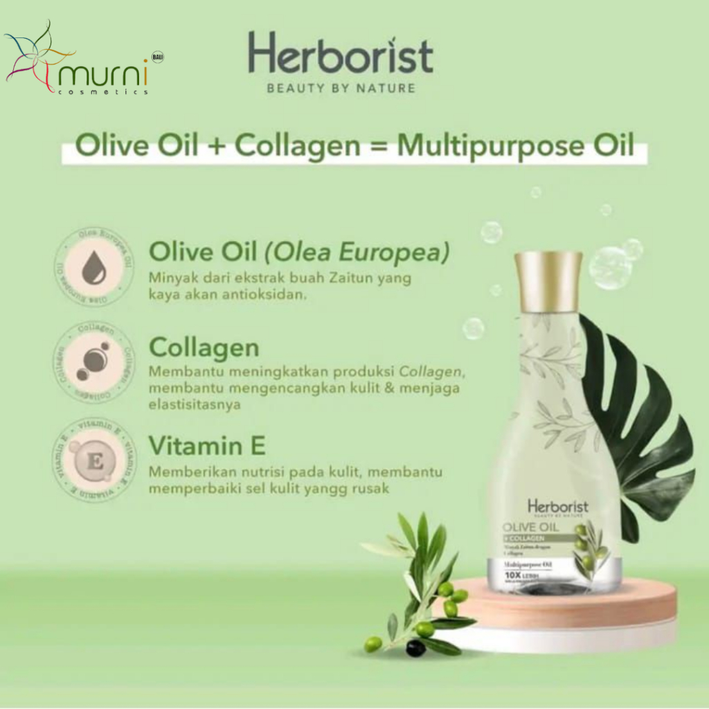 HERBORIST  OLIVE OIL + COLLAGEN MULTIPURPOSE OIL 10X LEBIH MELEMBABKAN