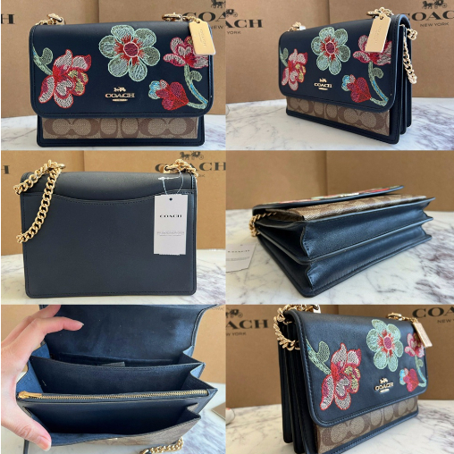 Coach C9230 Klare Crossbody In Colorblock With Floral Embroidery Women Crossbody Sling Chain Bag