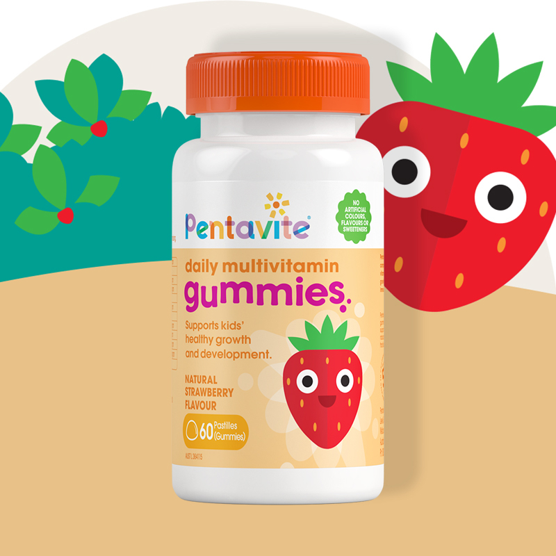 Pentavite Daily Multivitamin Kids Gummies 60 Gummies