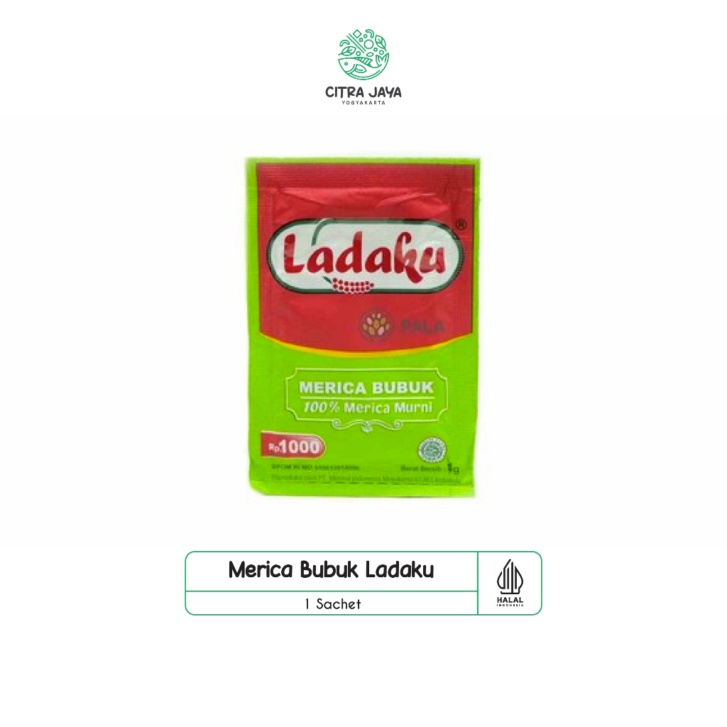 

Ladaku Merica Bubuk Sachet 3g - Citra Jaya Yogyakarta