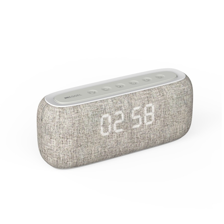 Eggel Home Clock + Radio + Portable Bluetooth Speaker