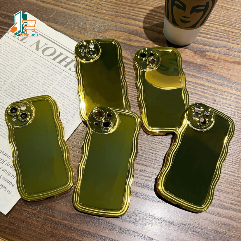 SOFT CASE SOFTCASE TPU WAVE GELOMBANG GOLD FOR INFINIX SMART 6 PLUS CS5640