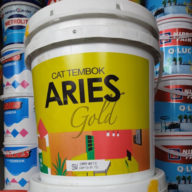 Cat tembok Putih 18kg Cat tembok aries gold PUTIH 18kg