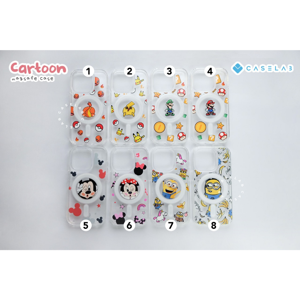 NEW !! CUTE CARTOON MAGSAFE CASE PREMIUM PRINT IPHONE 14PROMAX 14PRO 14PLUS 14 13PROMAX 13PRO 13 13MINI 12PROMAX 12PRO 12 12MINI 11PROMAX 11PRO 11 XSMAX XR X XSGAMBAR MICKEY MINNIE MARIO LUIGI MINION PIKACHU CHARMENDER