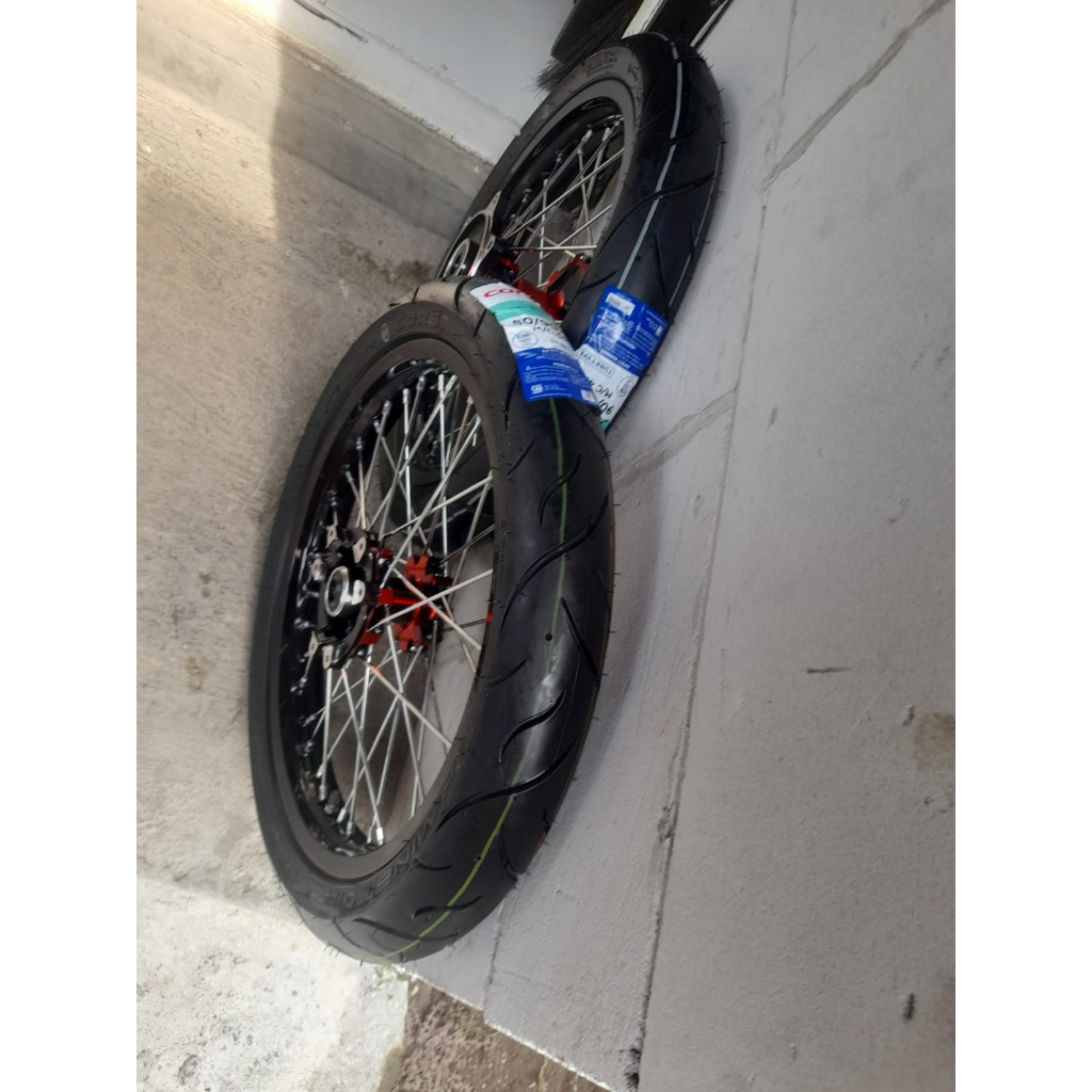wheelset semi cacing CRF 150 L Ring 17 PNP siap Pakai