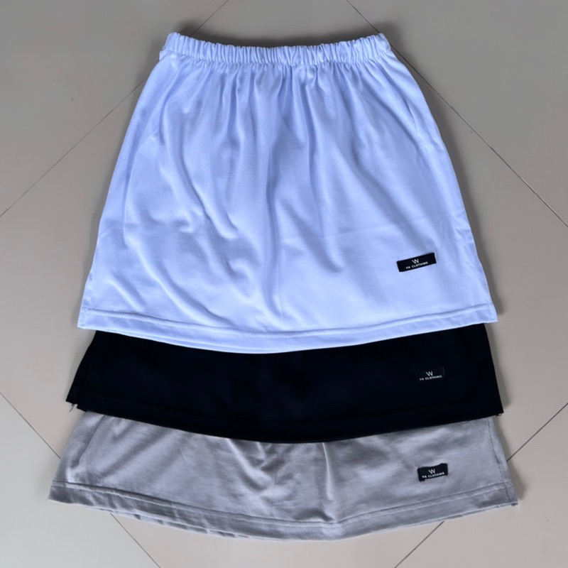 Rok Palsu / Layering Kaos Cotton Combed 30s ( pelapis berbahan kaos agar terlihat 2 lapis )