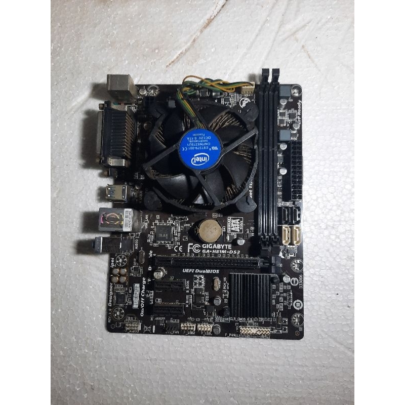 Paket Mobo Mainboard Motherboard Intel H81 1150 core i3 gen 4 ddr3