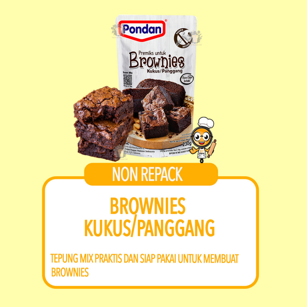 

BROWNIES KUKUS & PANGGANG COKLAT PONDAN 230 GR