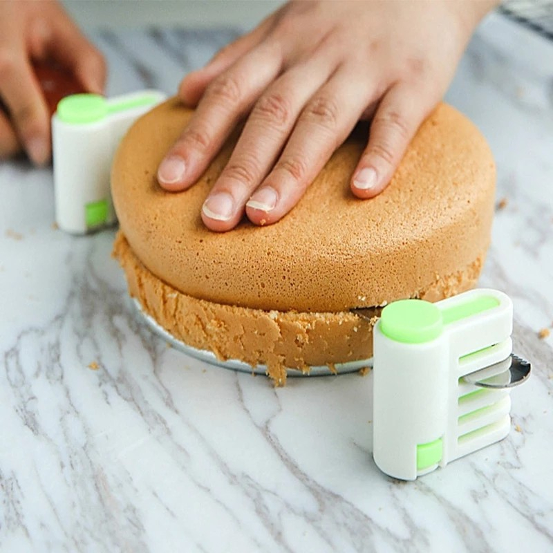 (ctshop1) ADJUSTABLE CAKE FIXATOR GUIDE SLICER TOOL LAYER LEVELER ALAT BANTU POTONG KUE ROTI TAWAR 5 LAPIS SIZE